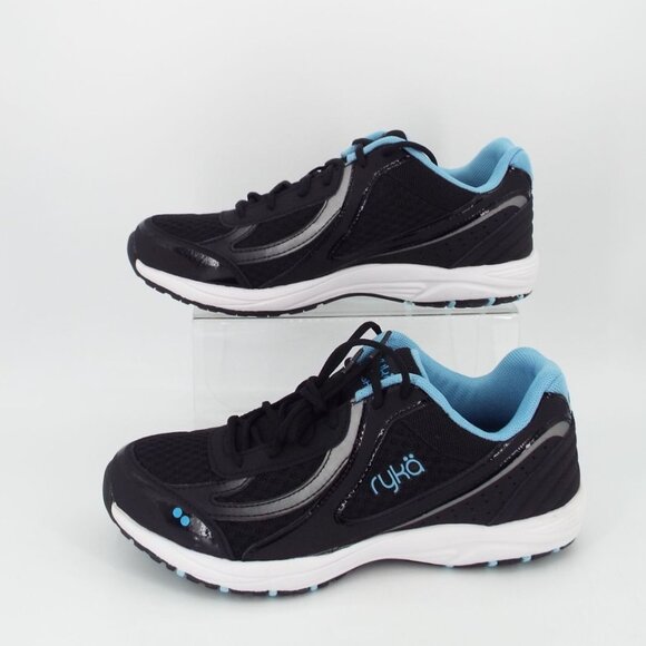 Ryka Dash 3 Black and Blue Comfort Walking Shoes Size 7W Wide Width NEW - Picture 4 of 13